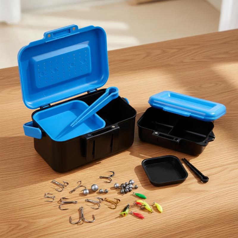 Fishing Hook Box - Przenośna skrzynka wędkarska na przynęty, robaki,
