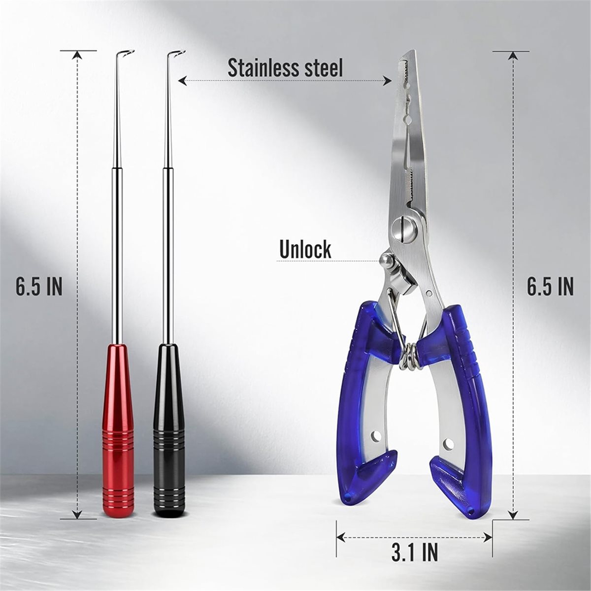 Fishing Hook Stainless Steel - Zestaw narzędzi do usuwania haczyków wędkarskich