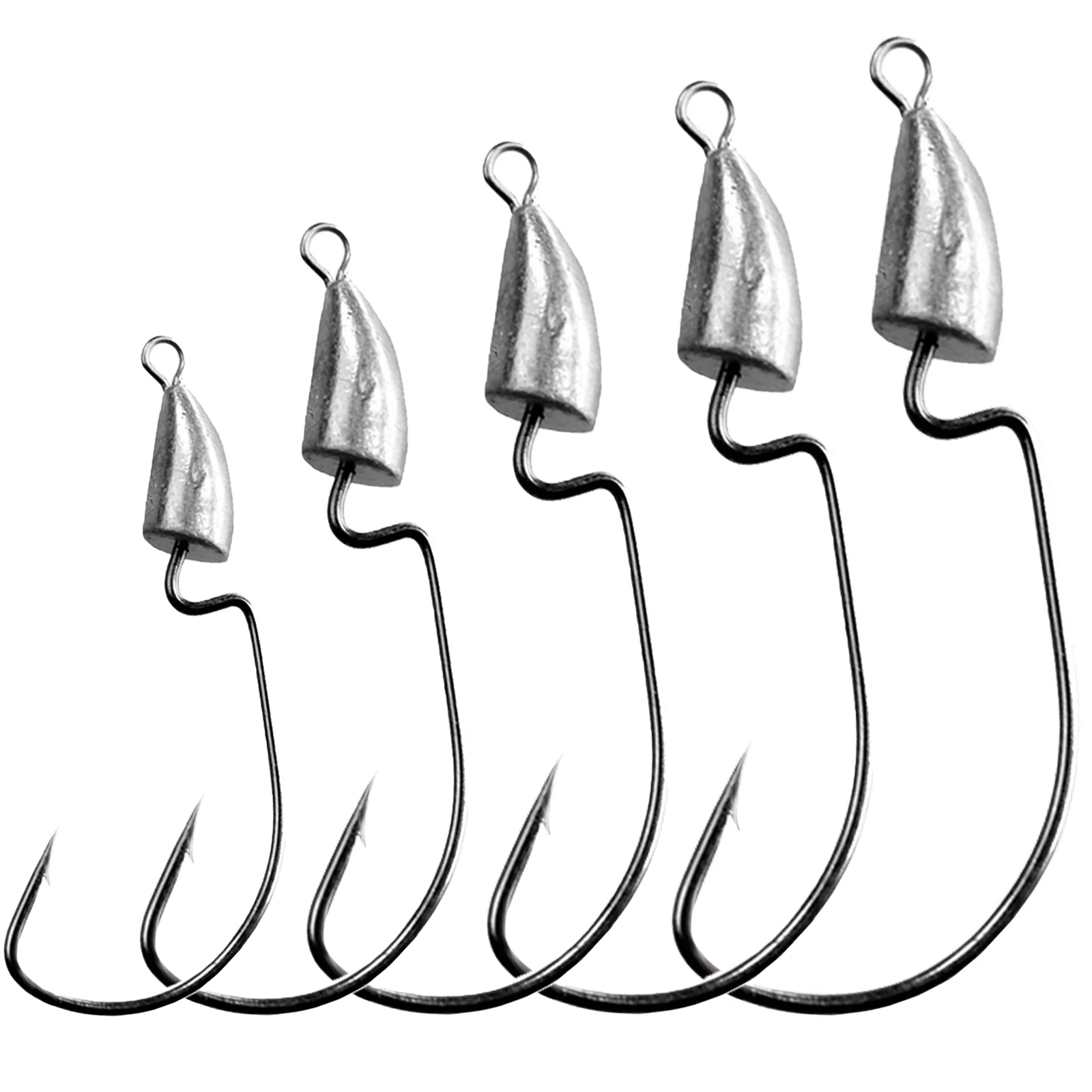 THKFISH 10pcs Crank Jig Head H – Fishing Hook Weedless recenzja i cena